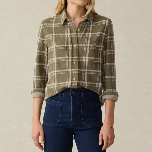 NWT FAHERTY Women's Legend Sweater Shirt in Willow Bend Sz S Warm Cozy Gorpcore - Picture 1 of 16